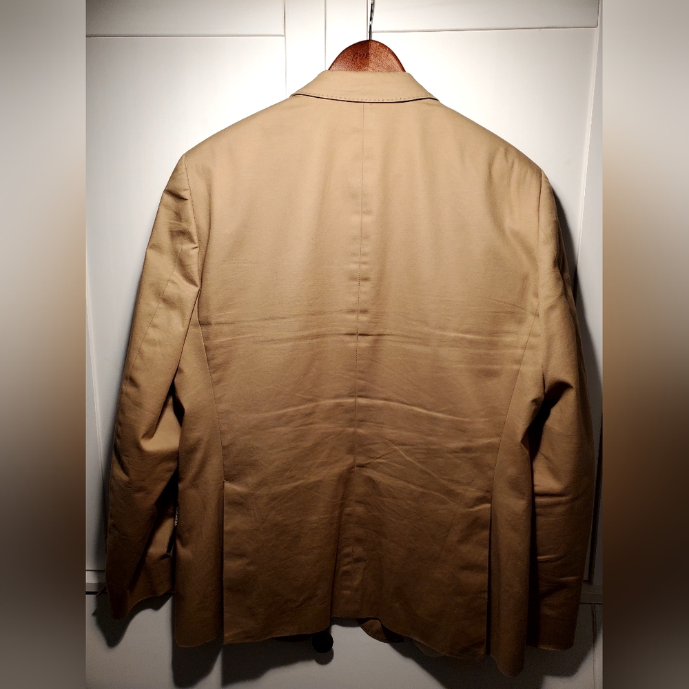 Tan Cotton Sport Coat - "Saville Row" Co. - 42R - Picture 2 of 9